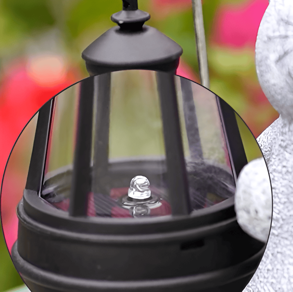 Cat Garden Statue With Solar Lantern Outdoor Decorative Light For Garden, Patio, And Balcony Ambience