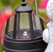 Cat Garden Statue With Solar Lantern Outdoor Decorative Light For Garden, Patio, And Balcony Ambience