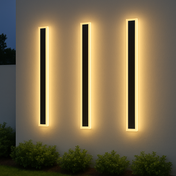 Udendørs LED-væglampe med slankt lineært design til terrasser og indgange i moderne stil