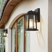 Outdoor Lantern Wall Light | Waterproof Outdoor Light Fixtures | Elegant Garden Lights | Weather-Resistant Outdoor Lighting | Black Metal Lantern - Zardee-4
