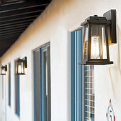 Outdoor Lantern Wall Light | Waterproof Outdoor Light Fixtures | Elegant Garden Lights | Weather-Resistant Outdoor Lighting | Black Metal Lantern - Zardee-5