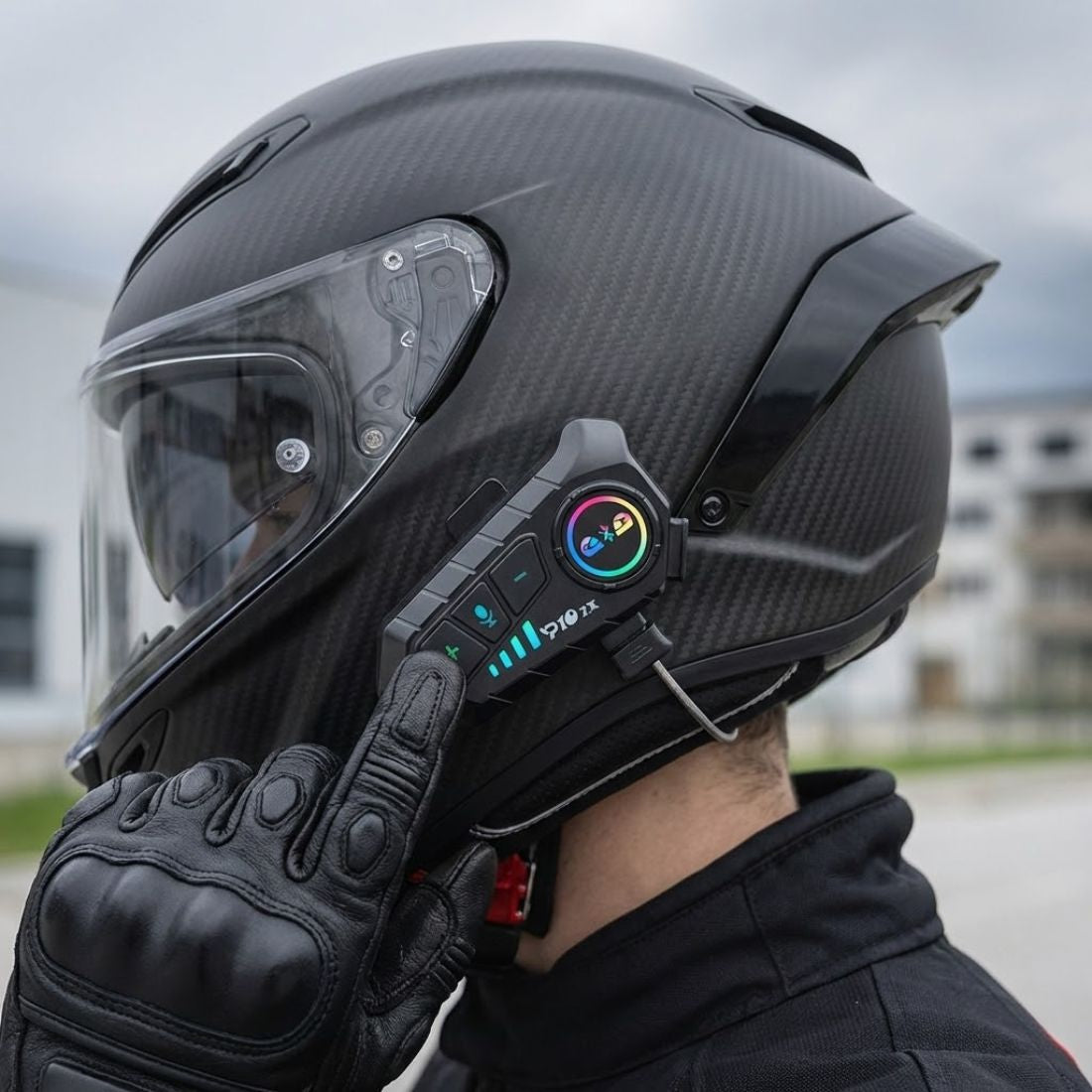 P10 2X Motorcycle Helmet Intercom (2-Rider, 300m, IPX6, BT 5.3) 1