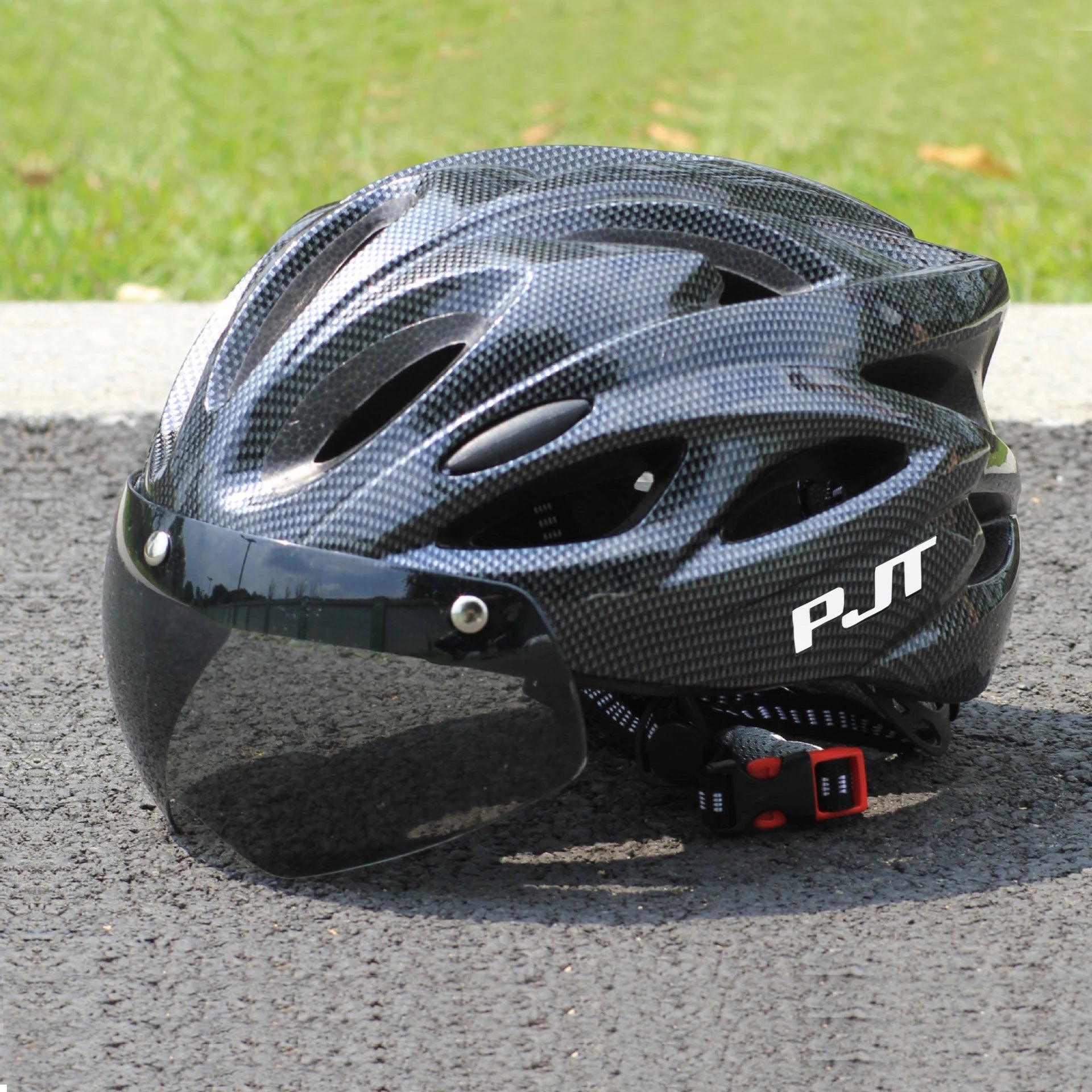 PJT Lightweight Breathable Bicycle Helmet With Magnetic Attraction Goggles Lens Bike Helmet Free Switching Adult Cycling Helmet 15