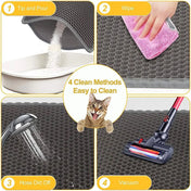Pet Cat Litter Mat Waterproof Double Layer Cat Litter Trapping Pet Litter Box Mat Clean Pad Products For Cats Accessories 2