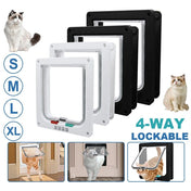 Pet Door for Windows, Large Cat Door Interior Door Pet Doors for Cat Exterior Doors 4 Modes Locking Suitable for Window and Wall 0