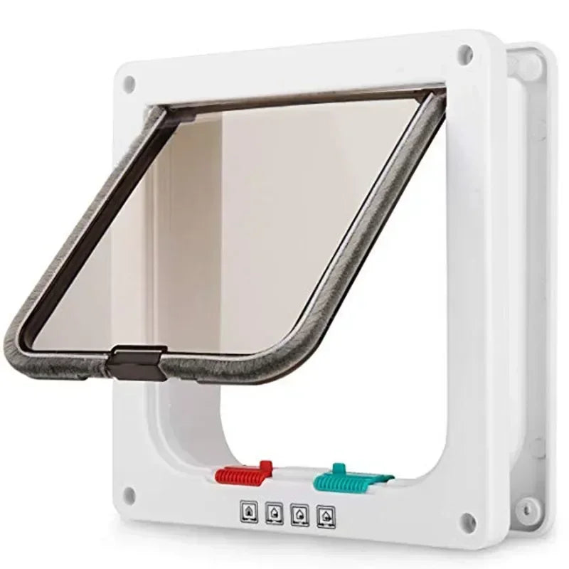 Pet Door for Windows, Large Cat Door Interior Door Pet Doors for Cat Exterior Doors 4 Modes Locking Suitable for Window and Wall 2