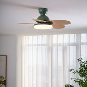 Loftventilator i blomstermotiv med LED-lys