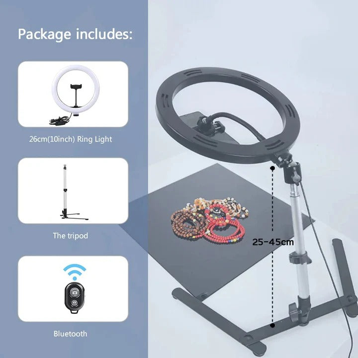Photography Kit with LED Ring Light and Tripod 1