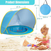 Portable Beach Tent with Built-In Pool for Babies 6