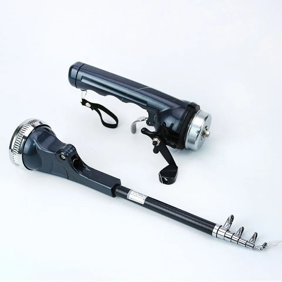 Portable Carp Foldable Fishing Rod 134cm Folding Fishing Lure Rod Telescopic Fighing Pole Reel Combo with Fishing Line 2