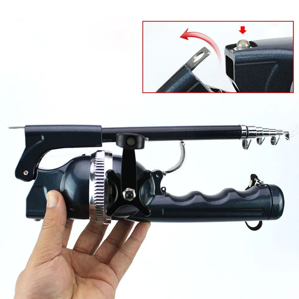Portable Carp Foldable Fishing Rod 134cm Folding Fishing Lure Rod Telescopic Fighing Pole Reel Combo with Fishing Line 3