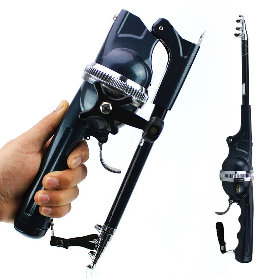 Portable Carp Foldable Fishing Rod 134cm Folding Fishing Lure Rod Telescopic Fighing Pole Reel Combo with Fishing Line 6