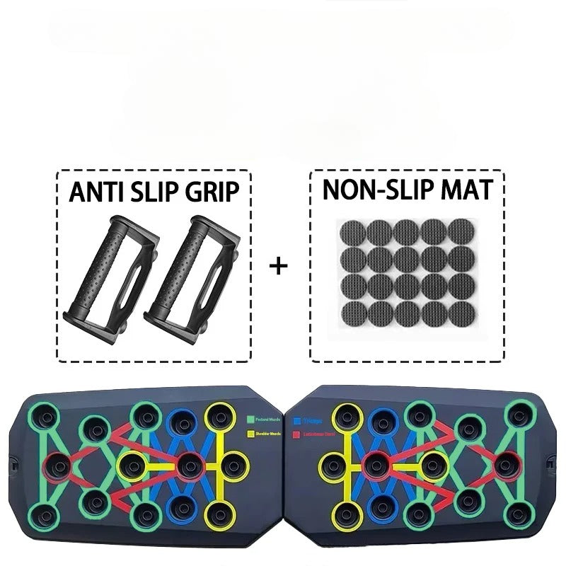 Foldable Push-Up Board With Handles, Portable Multifunctional Fitness Equipment For Chest, Abdomen, Arms And Back Training