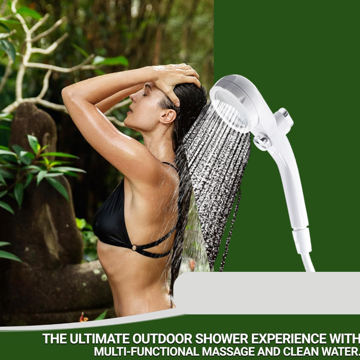 Portable Outdoor Electric Camping Shower Pump Head with Handheld 3