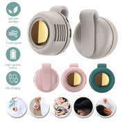 Portable Silent Fan Mini USB Rechargeable Bladeless Electric Clip-on Fan Adjustable 3-Speed Waist Fan Rotating Body Fan 1