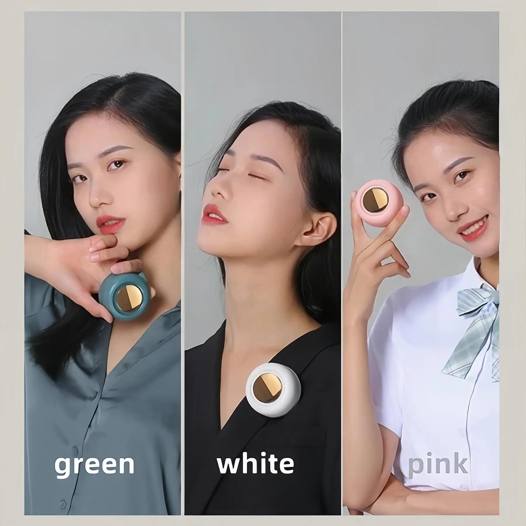 Portable Silent Fan Mini USB Rechargeable Bladeless Electric Clip-on Fan Adjustable 3-Speed Waist Fan Rotating Body Fan 8