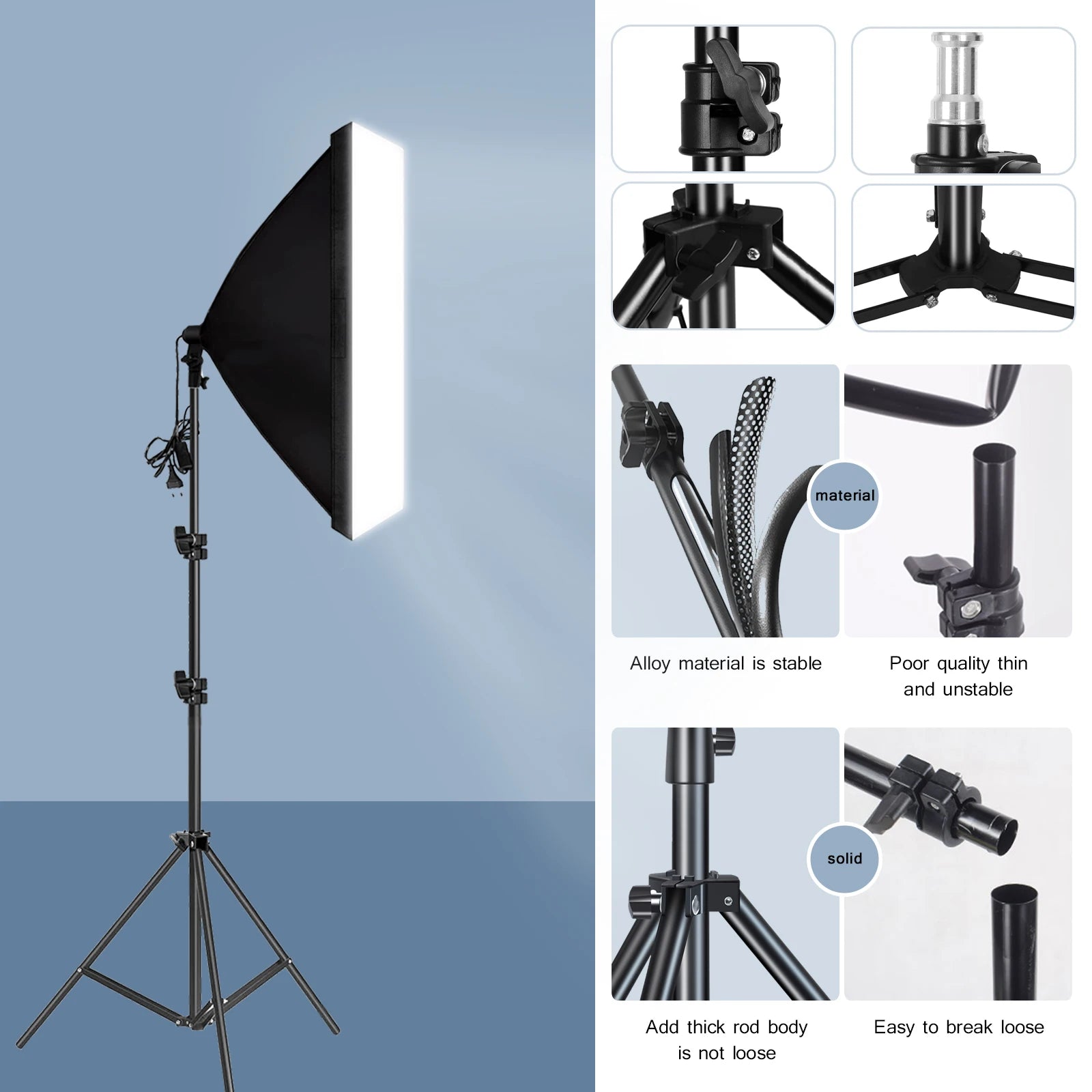 Professional Photography softbox Lighting soft box With Tripod E27 Photographic Bulb Continuous Light System for Photo studio 2
