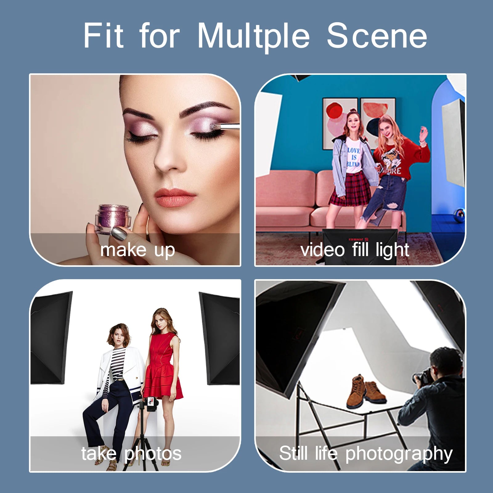 Professional Photography softbox Lighting soft box With Tripod E27 Photographic Bulb Continuous Light System for Photo studio 5