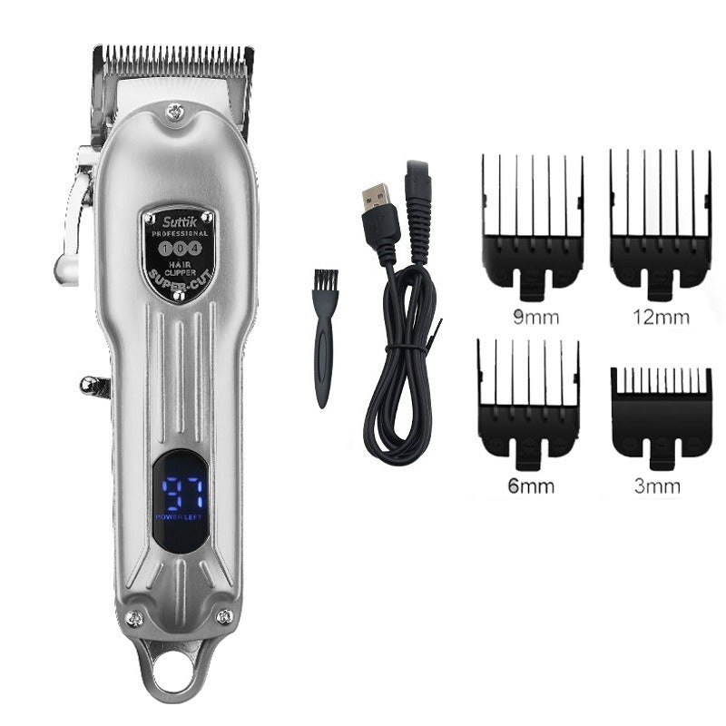 Professional dog hair clipper, rechargeable in metal 0
