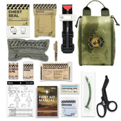 RHINO RESCUE EDC IFAK Survival Trauma Kit Molle Tactical Pouch With Metal Tourniquets,Bandage,Chest Seal For Camping Hiking Bag 7