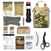 RHINO RESCUE EDC IFAK Survival Trauma Kit Molle Tactical Pouch With Metal Tourniquets,Bandage,Chest Seal For Camping Hiking Bag 8