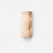 Rectangular Alabaster Wall Sconce | Outdoor Wall Lights | Modern Wall Lamp | Integrated LED Lighting Fixture | Elegant Indoor Sconce - Zardee-1