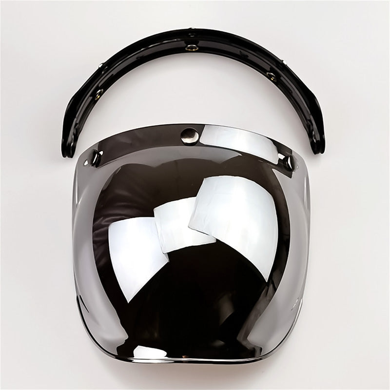 Retro Bubble Shield Visor – Three-Buckle Design 0