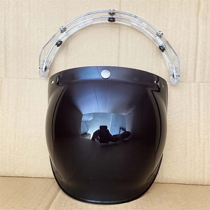 Retro Bubble Shield Visor – Three-Buckle Design 10