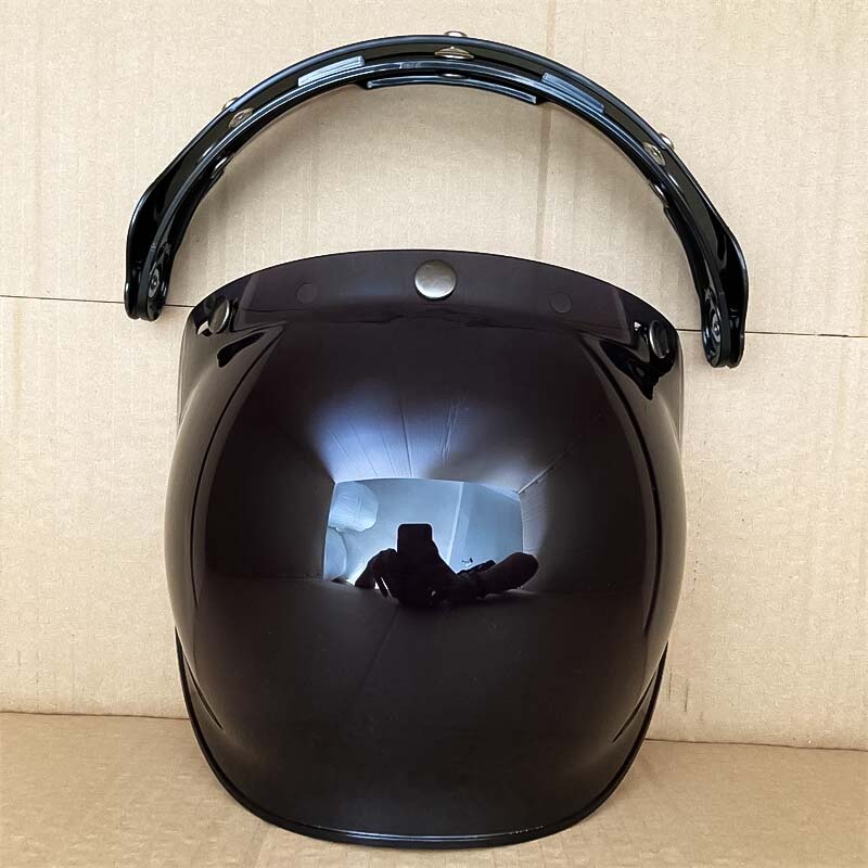 Retro Bubble Shield Visor – Three-Buckle Design 13