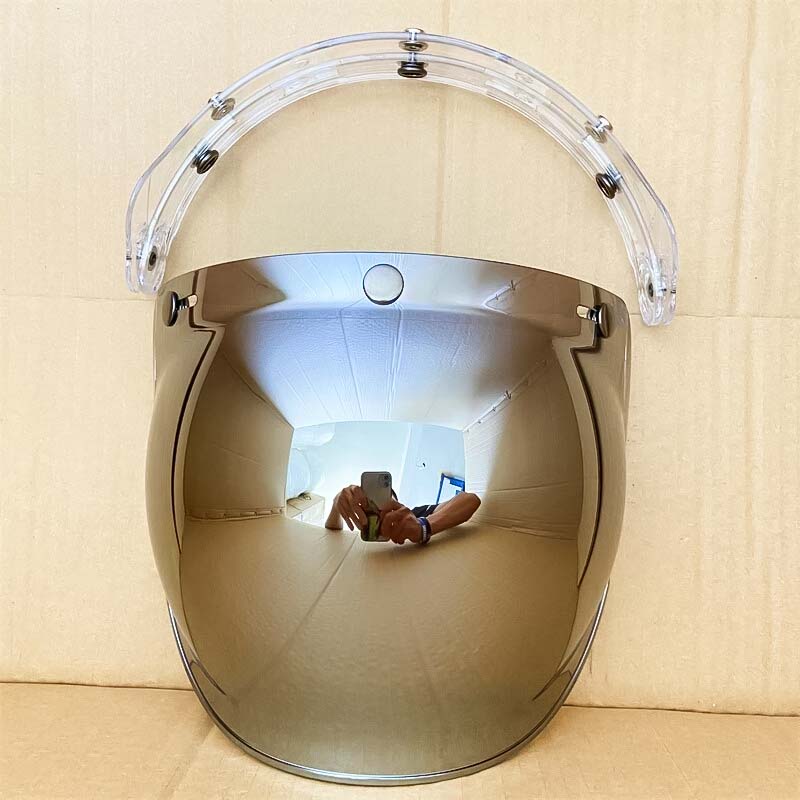 Retro Bubble Shield Visor – Three-Buckle Design 15
