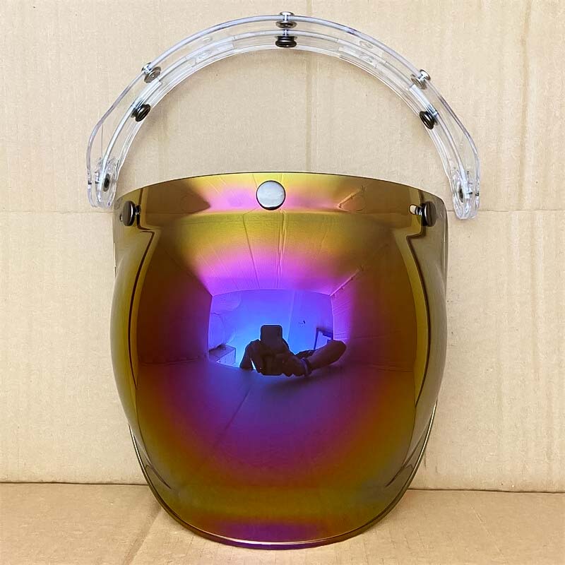 Retro Bubble Shield Visor – Three-Buckle Design 18