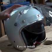 Retro Bubble Shield Visor – Three-Buckle Design 8
