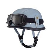 Retro German Leather Half Helmet Motorcycle - DOT Certification 11