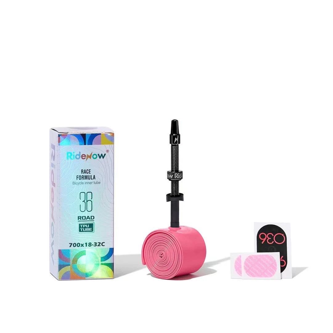 Ridenow Upgraded Metal Nozzle 700c Tpu Inner Tube External Thread Tube 700x18-32c Road Bike Removable Valve Cores Inner Tire 1