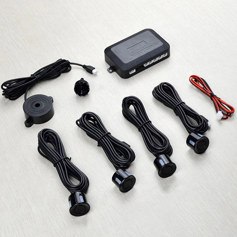 Risingon 12V 22mm Car Parking Sensor Kit Universal 4 Sensors Buzzer Reverse Backup Radar Sound Alert Indicator Probe System 3
