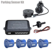 Risingon 12V 22mm Car Parking Sensor Kit Universal 4 Sensors Buzzer Reverse Backup Radar Sound Alert Indicator Probe System 8