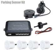 Risingon 12V 22mm Car Parking Sensor Kit Universal 4 Sensors Buzzer Reverse Backup Radar Sound Alert Indicator Probe System 9