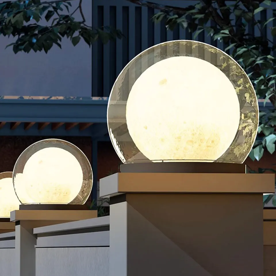Solar Garden Lights | Waterproof Outdoor Light Fixtures | Elegant Solar Column Lamp | IP65 Stainless Steel Lantern | Warm 3000K Outdoor Lighting - Zardee-5