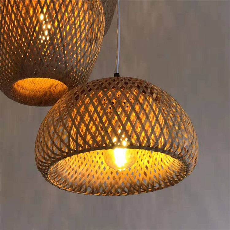 Rattan Pendant Light | Bamboo Hanging Lights | Kitchen Pendant Lighting | Natural Woven Light Fixture | Elegant Home Decor Lamp - Zardee-4