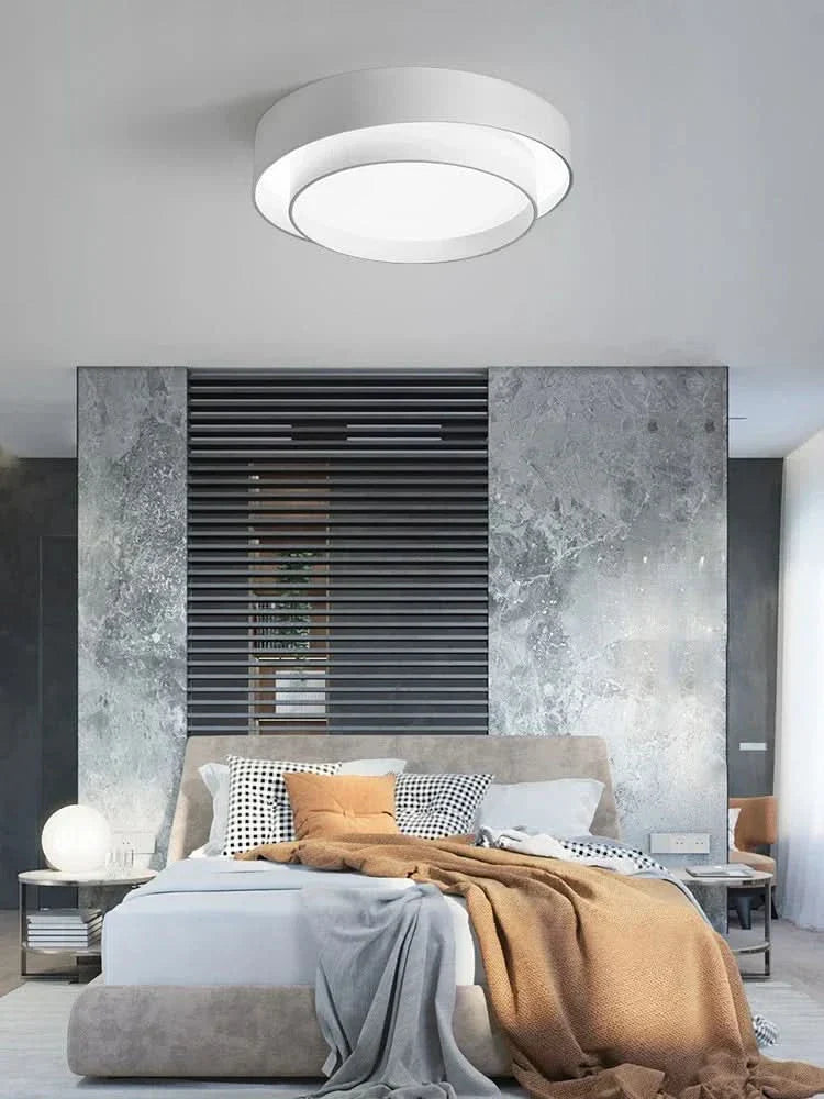 Minimalistisk cirkulært LED-loftslampe til moderne stuer, soveværelser og kontorer