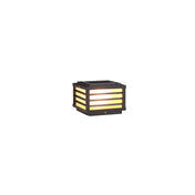 Lampe murale solaire extérieure noire, design carré pour montage sur clôture, pour murs et espaces de vie extérieurs