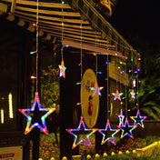 Solar String Lights With Star And Moon Hanging Shapes For Outdoor Decor