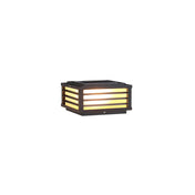 Lampe murale solaire extérieure noire, design carré pour montage sur clôture, pour murs et espaces de vie extérieurs