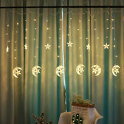 Solar String Lights With Star And Moon Hanging Shapes For Outdoor Decor