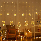 Solar String Lights With Star And Moon Hanging Shapes For Outdoor Decor