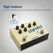 SONICAKE Levitate Dual Footswitch Stompbox Digital Delay and Reverb Guitar Effects Pedal QDS-02 1