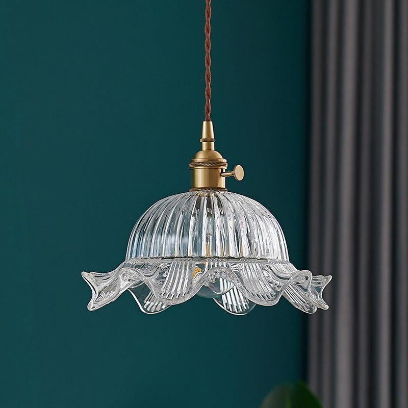 Scandinavian Clear Glass Pendant Light for Kitchen Island and Modern Spaces 0