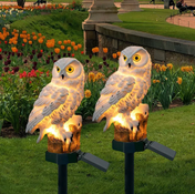 Bright Solar Owl Garden Light With LED Outdoor Decorative Stake Lamp For Pathways And Walkways