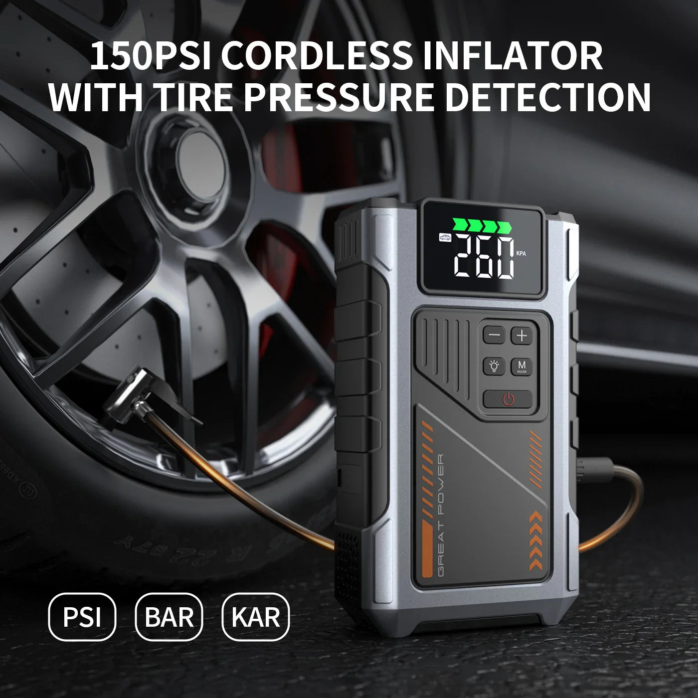 Compact All-In-One TrailSpark Portable Jump Starter With Air Compressor