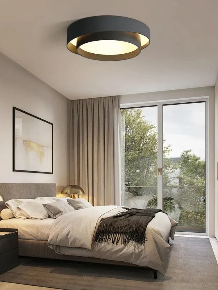 Minimalistisk cirkulært LED-loftslampe til moderne stuer, soveværelser og kontorer
